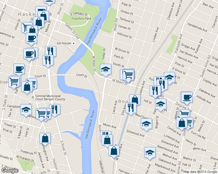 map of restaurants, bars, coffee shops, grocery stores, and more near 298 Orchard Terrace in Bogota