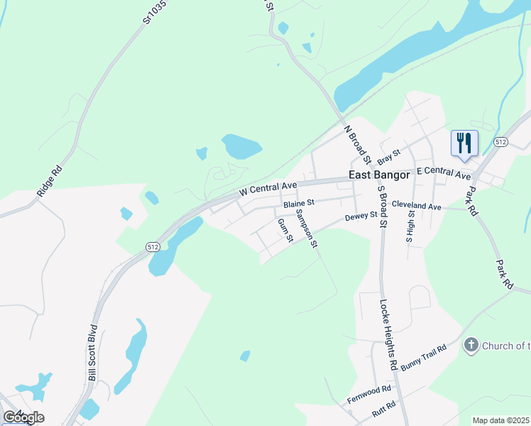 map of restaurants, bars, coffee shops, grocery stores, and more near 427 Blaine Street in Bangor