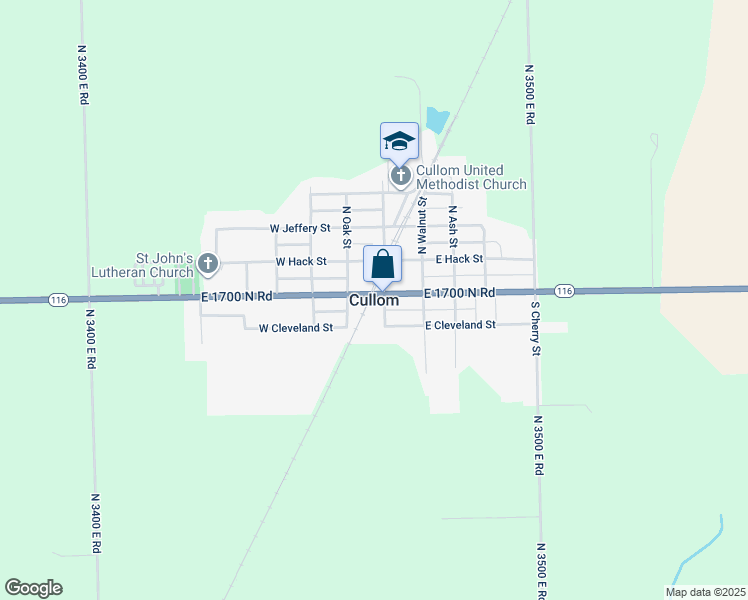 map of restaurants, bars, coffee shops, grocery stores, and more near in Cullom