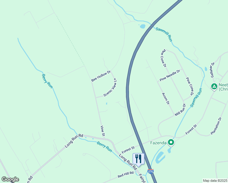 map of restaurants, bars, coffee shops, grocery stores, and more near 145 Scenic View Lane in Lehighton