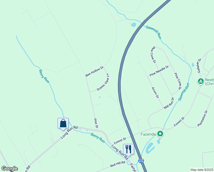 map of restaurants, bars, coffee shops, grocery stores, and more near 145 Scenic View Lane in Lehighton