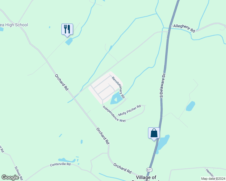 map of restaurants, bars, coffee shops, grocery stores, and more near 19 Flintlock Road in Mount Bethel