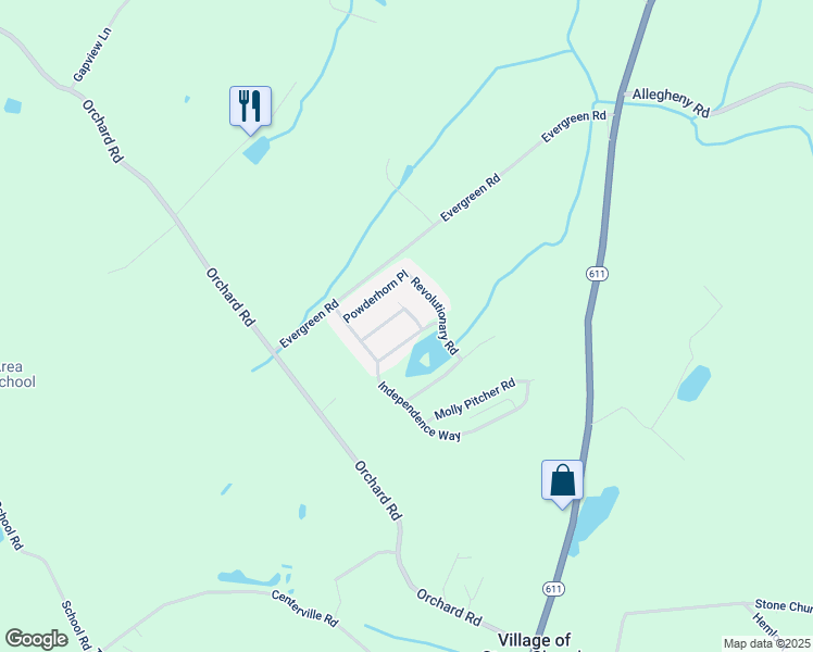 map of restaurants, bars, coffee shops, grocery stores, and more near 13 Liberty Lane in Mount Bethel