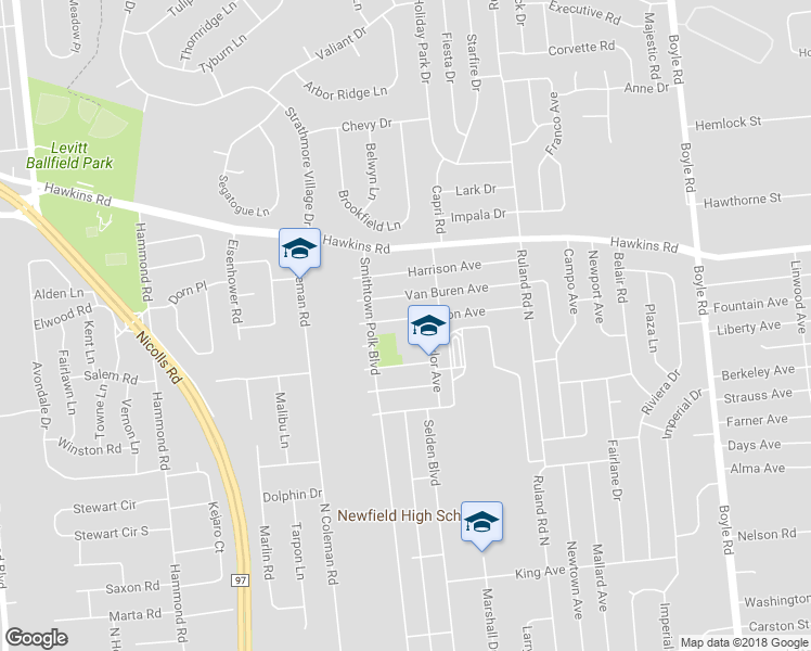 map of restaurants, bars, coffee shops, grocery stores, and more near 12 Jackson Avenue in Centereach