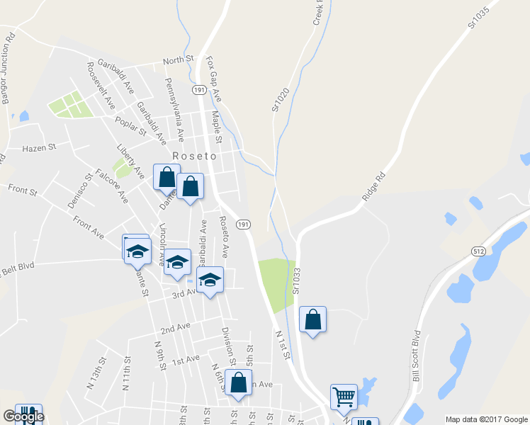 map of restaurants, bars, coffee shops, grocery stores, and more near 26 Repsher Road in Bangor