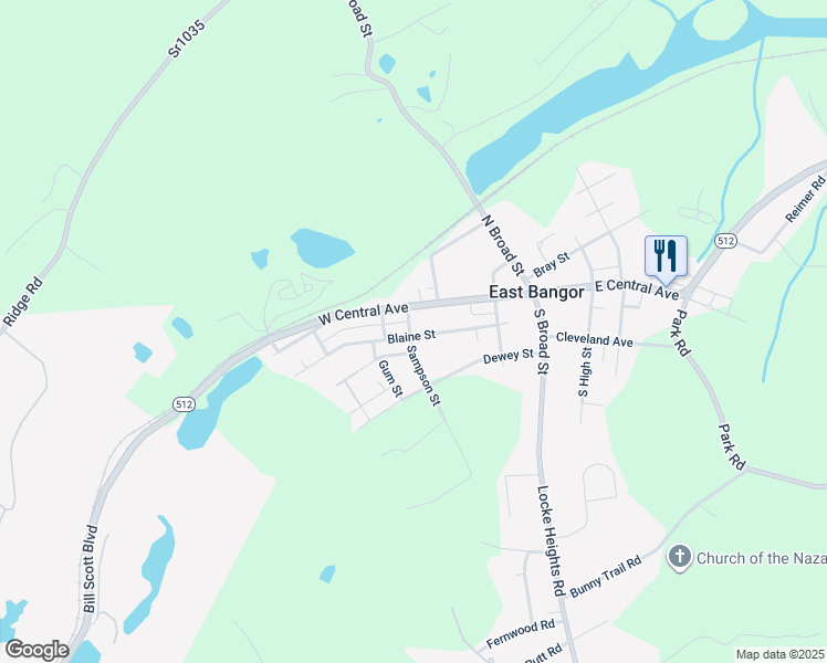 map of restaurants, bars, coffee shops, grocery stores, and more near 230 Blaine Street in Bangor