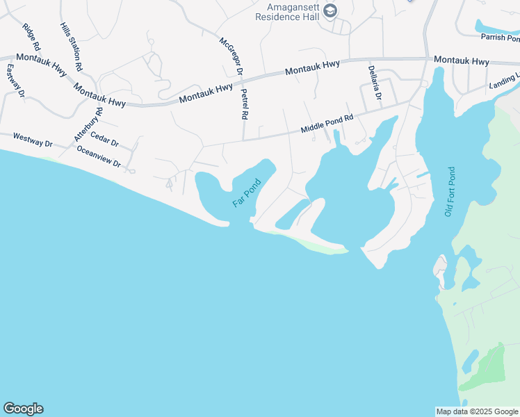 map of restaurants, bars, coffee shops, grocery stores, and more near 59 Far Pond Road in Southampton