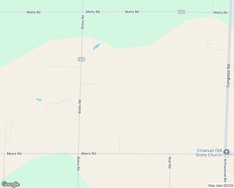 map of restaurants, bars, coffee shops, grocery stores, and more near 6595 Bates Road in West Salem