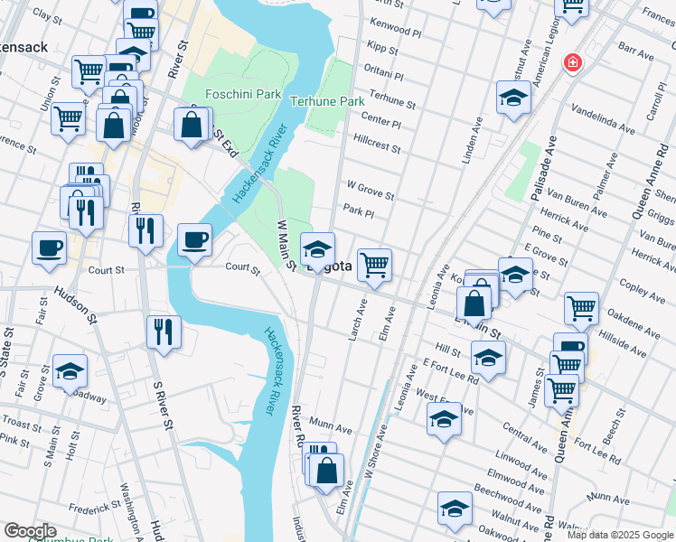 map of restaurants, bars, coffee shops, grocery stores, and more near in Bogota