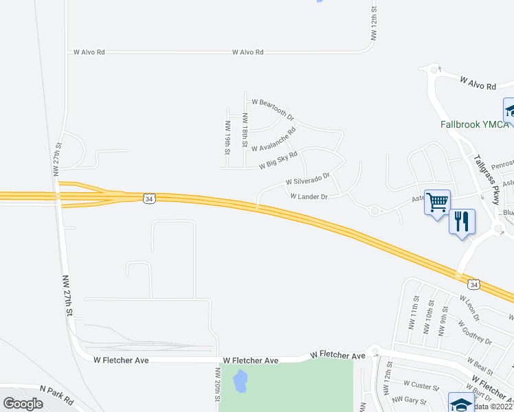 map of restaurants, bars, coffee shops, grocery stores, and more near 5458 Purple Heart Highway in Lincoln