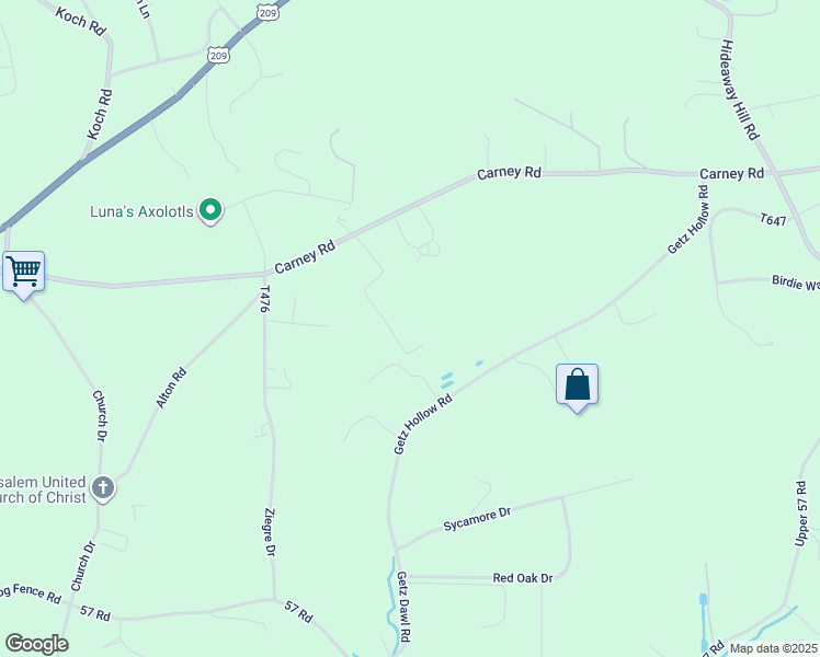 map of restaurants, bars, coffee shops, grocery stores, and more near 157 Fox Hollow Lane in Palmerton