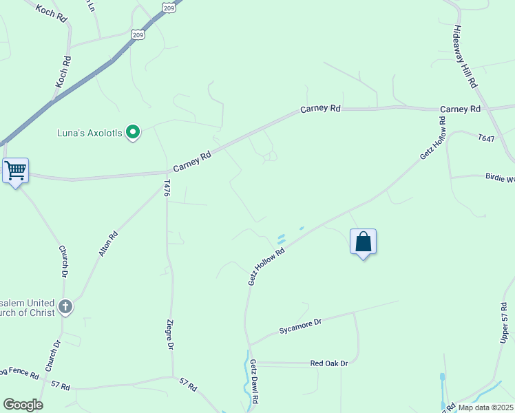 map of restaurants, bars, coffee shops, grocery stores, and more near 157 Fox Hollow Lane in Palmerton