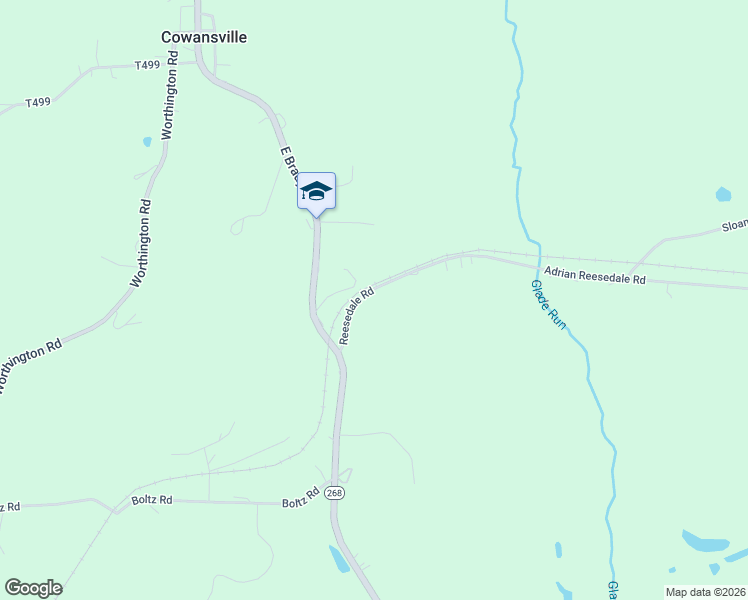 map of restaurants, bars, coffee shops, grocery stores, and more near 140 Reesedale Rd in Kittanning