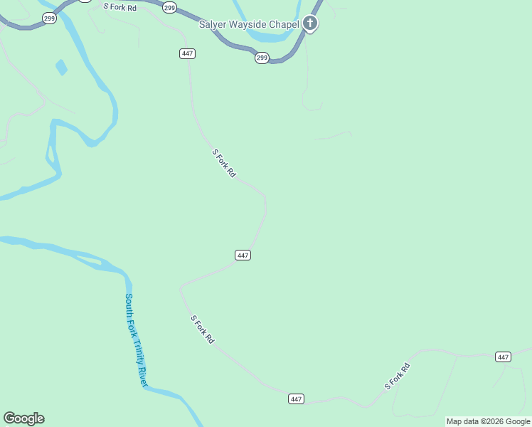 map of restaurants, bars, coffee shops, grocery stores, and more near South Fork Road in Salyer