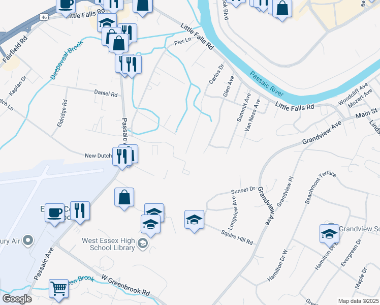 map of restaurants, bars, coffee shops, grocery stores, and more near 55 Carlos Drive in Fairfield