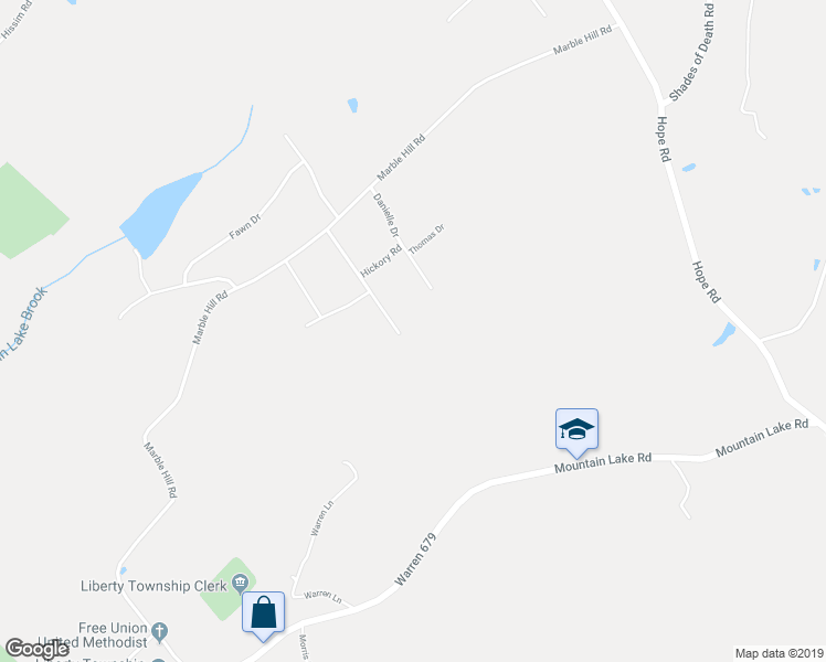 map of restaurants, bars, coffee shops, grocery stores, and more near 7 Liberty Woods Drive in Liberty