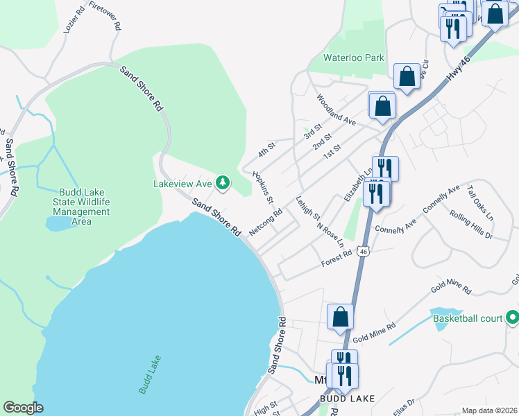 map of restaurants, bars, coffee shops, grocery stores, and more near 13 Hume Drive in Mount Olive