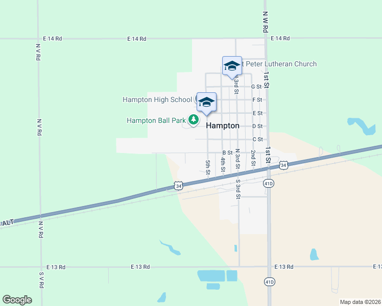 map of restaurants, bars, coffee shops, grocery stores, and more near 600 West B Street in Hampton