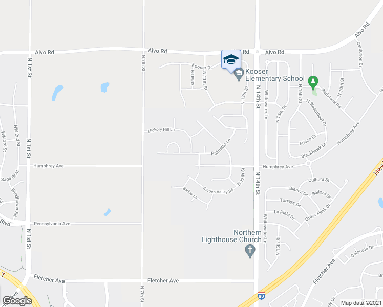 map of restaurants, bars, coffee shops, grocery stores, and more near 961 Palmetto Lane in Lincoln