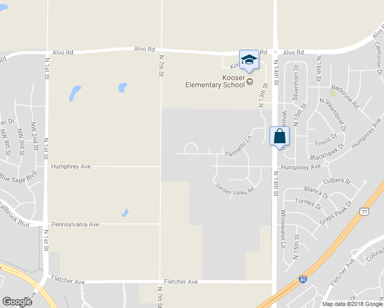 map of restaurants, bars, coffee shops, grocery stores, and more near 915 Palmetto Lane in Lincoln