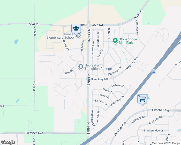 map of restaurants, bars, coffee shops, grocery stores, and more near in Lincoln