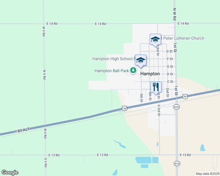 map of restaurants, bars, coffee shops, grocery stores, and more near 600-898 West B Street in Hampton