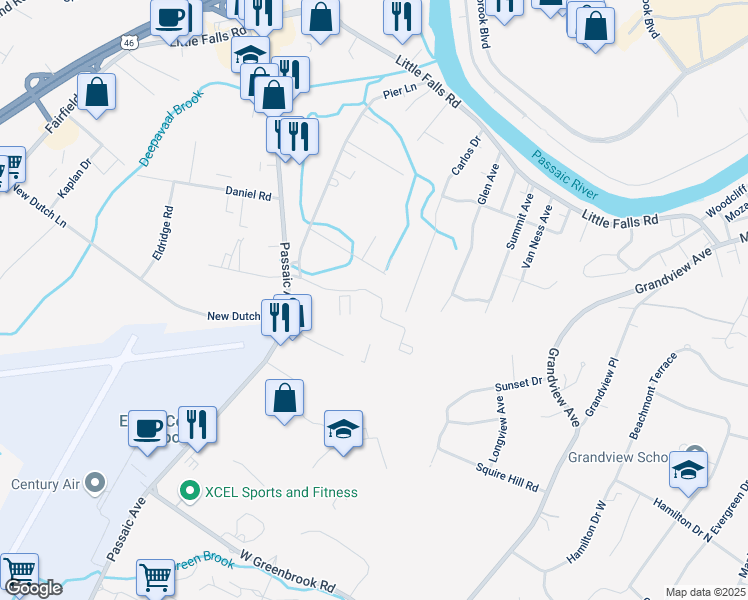 map of restaurants, bars, coffee shops, grocery stores, and more near 8 Kingsbridge Road in Fairfield