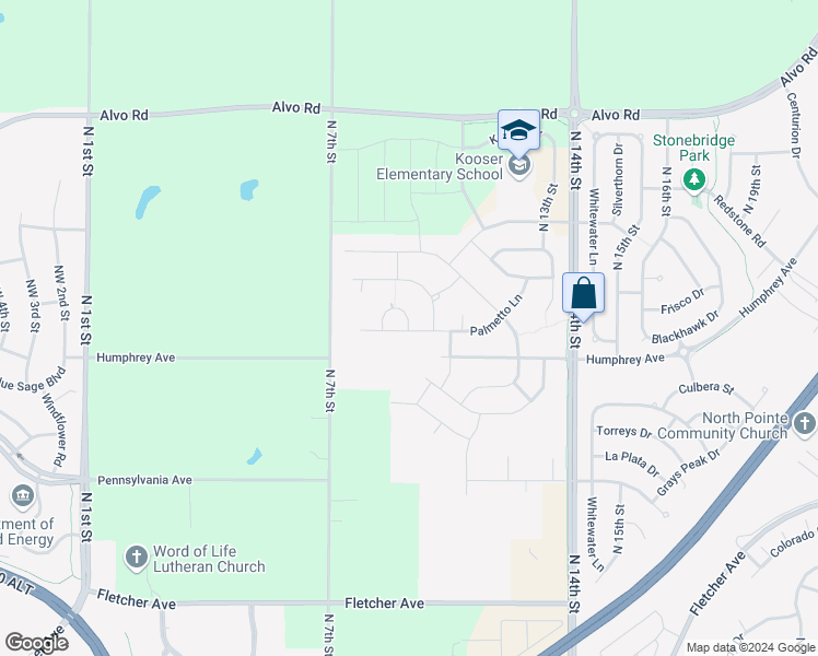 map of restaurants, bars, coffee shops, grocery stores, and more near 915 Palmetto Lane in Lincoln