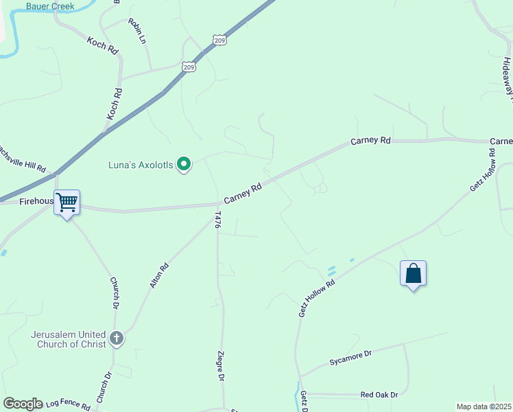 map of restaurants, bars, coffee shops, grocery stores, and more near 536 Carney Road in Palmerton