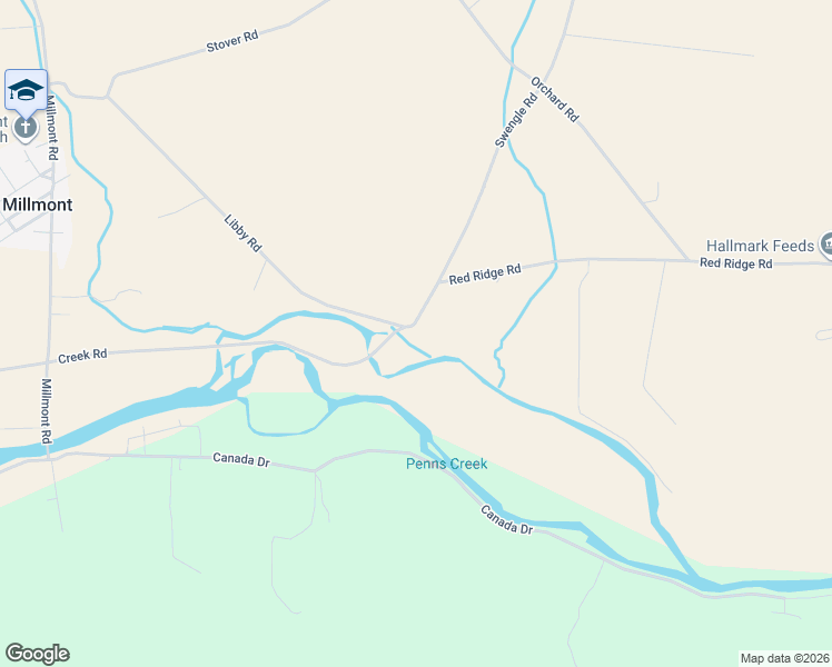 map of restaurants, bars, coffee shops, grocery stores, and more near 538 Libby Road in Millmont