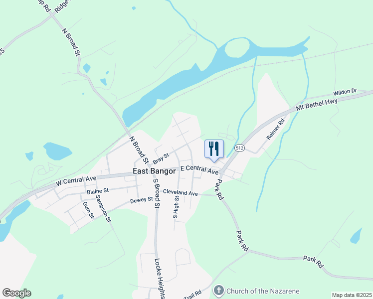 map of restaurants, bars, coffee shops, grocery stores, and more near 51 Hazen Avenue in Bangor