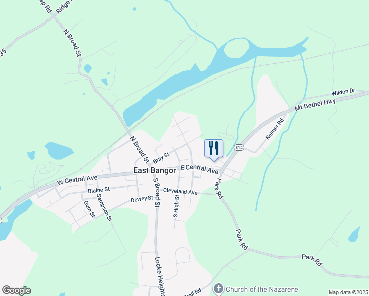 map of restaurants, bars, coffee shops, grocery stores, and more near 51 Hazen Avenue in Bangor