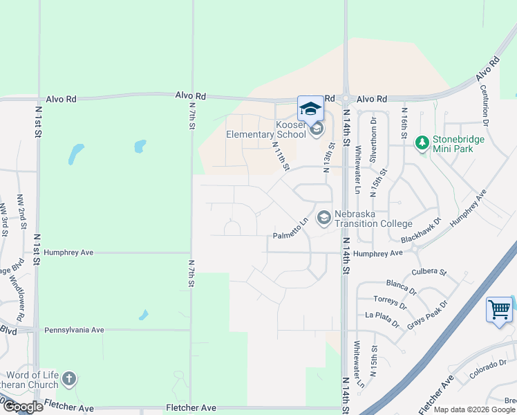 map of restaurants, bars, coffee shops, grocery stores, and more near 950 Hickory Hill Lane in Lincoln
