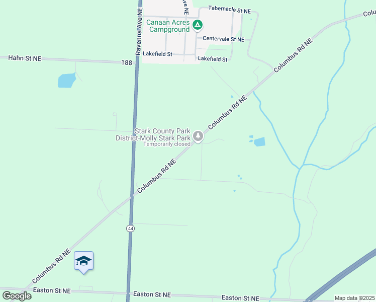 map of restaurants, bars, coffee shops, grocery stores, and more near 7800 Columbus Road Northeast in Louisville