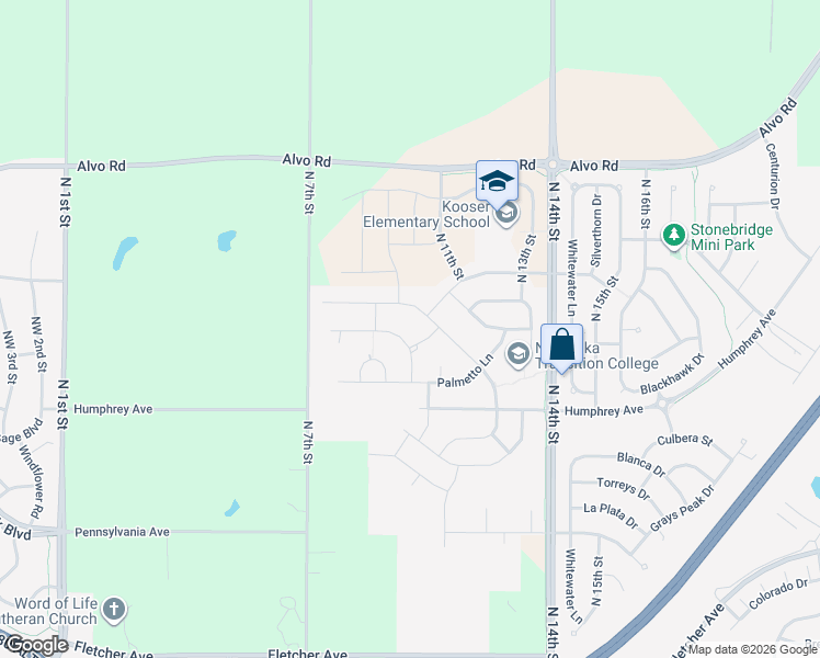 map of restaurants, bars, coffee shops, grocery stores, and more near 950 Hickory Hill Lane in Lincoln
