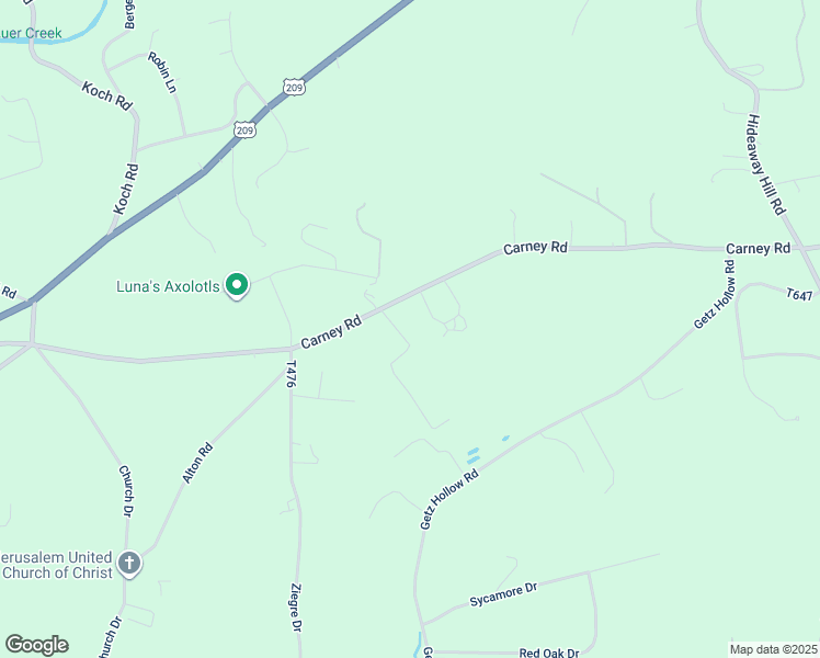 map of restaurants, bars, coffee shops, grocery stores, and more near 558 Carney Road in Palmerton