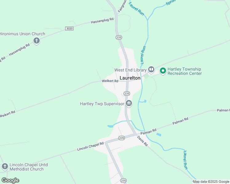 map of restaurants, bars, coffee shops, grocery stores, and more near 105 Weikert Road in Millmont