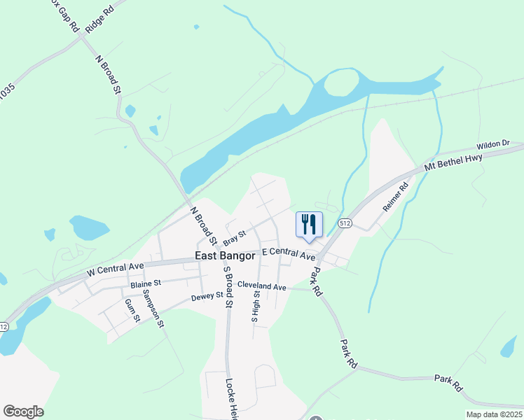 map of restaurants, bars, coffee shops, grocery stores, and more near 123 Hazen Avenue in Bangor