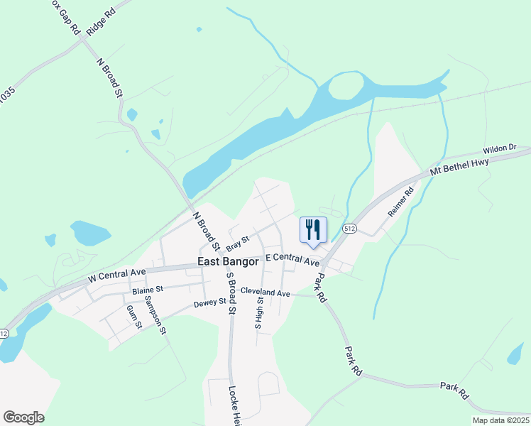 map of restaurants, bars, coffee shops, grocery stores, and more near 123 Hazen Avenue in Bangor