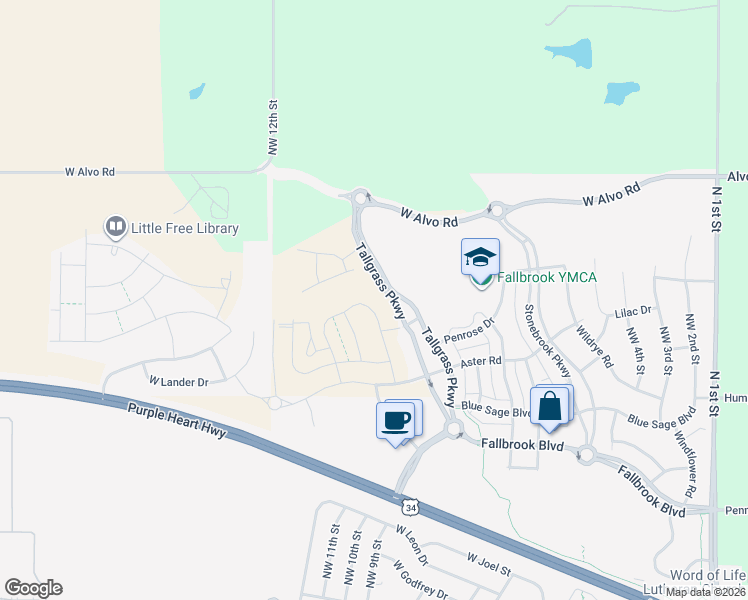 map of restaurants, bars, coffee shops, grocery stores, and more near 911 Lacebark Lane in Lincoln