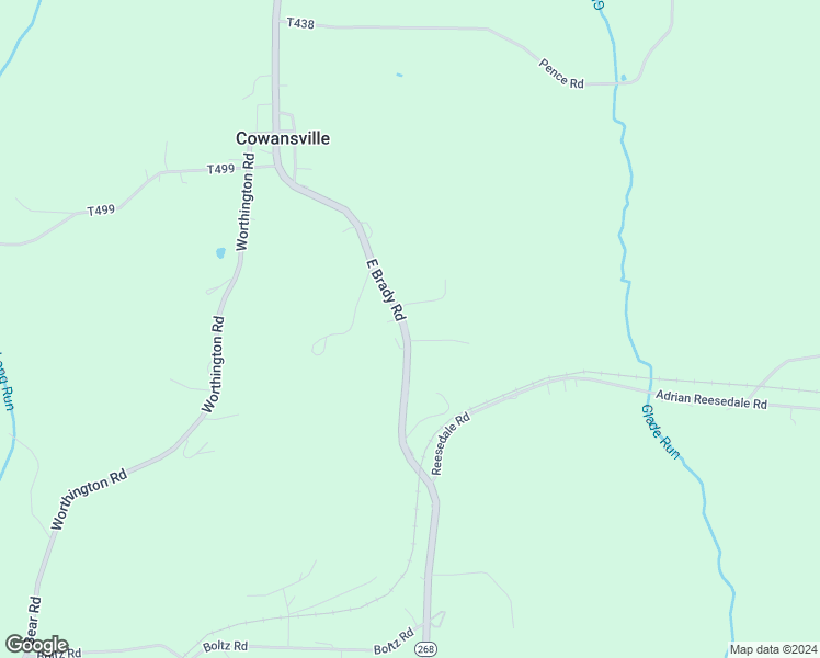 map of restaurants, bars, coffee shops, grocery stores, and more near 729 East Brady Road in Cowansville