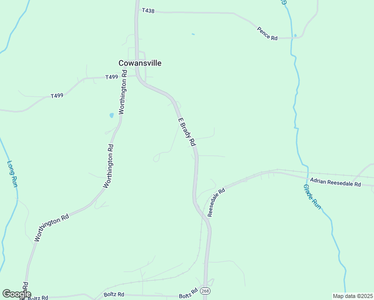 map of restaurants, bars, coffee shops, grocery stores, and more near 729 East Brady Road in Cowansville