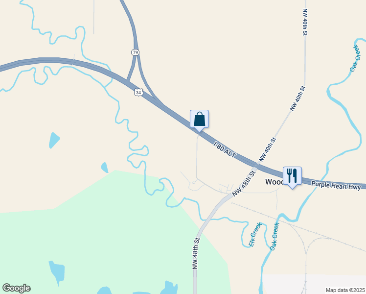 map of restaurants, bars, coffee shops, grocery stores, and more near 9015-9139 Purple Heart Highway in Lincoln