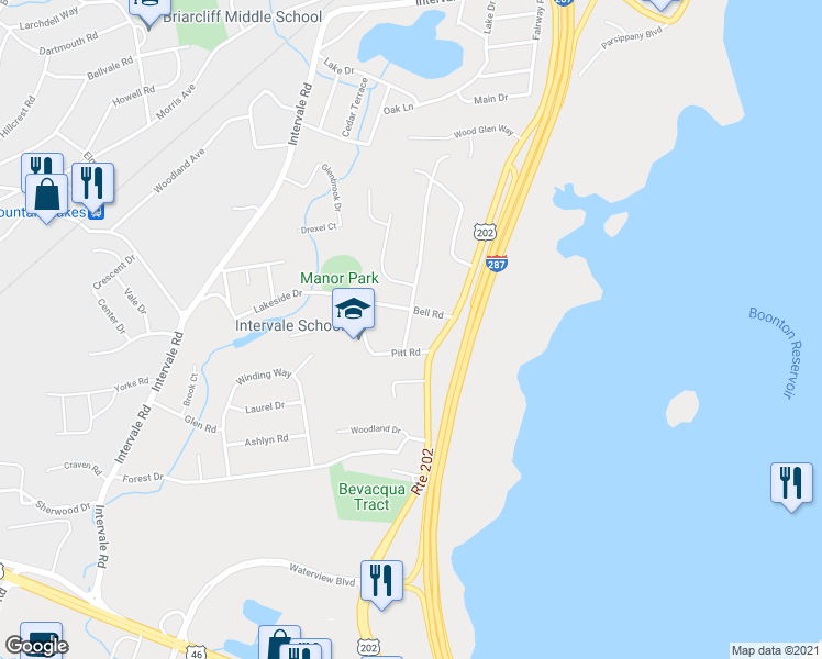 map of restaurants, bars, coffee shops, grocery stores, and more near 81 Todd Road in Boonton