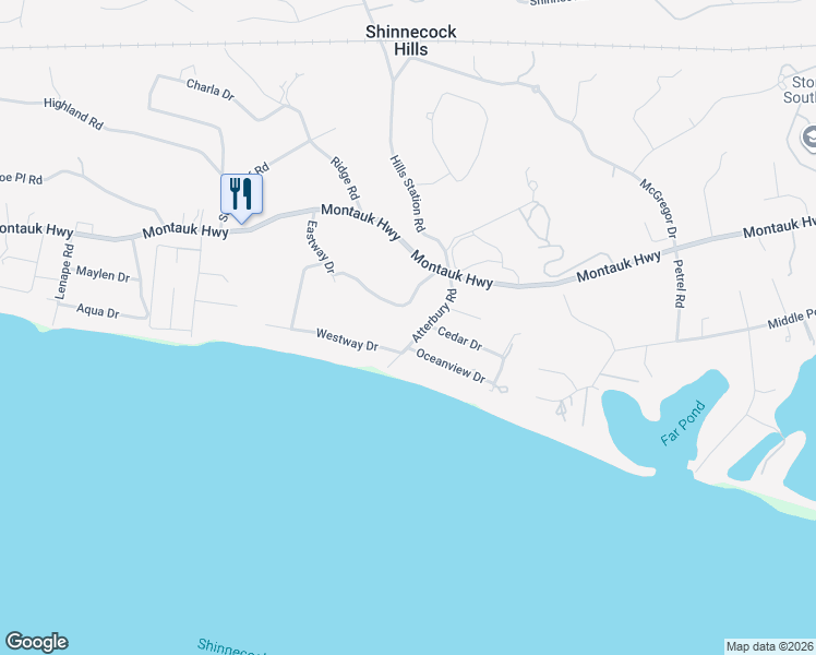 map of restaurants, bars, coffee shops, grocery stores, and more near 27 Atterbury Road in Southampton