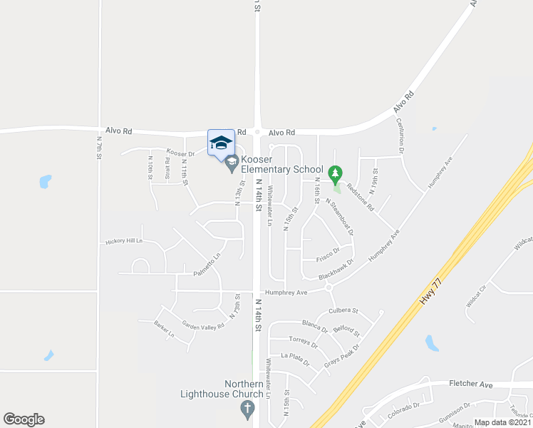 map of restaurants, bars, coffee shops, grocery stores, and more near 7133 Whitewater Ln in Lincoln