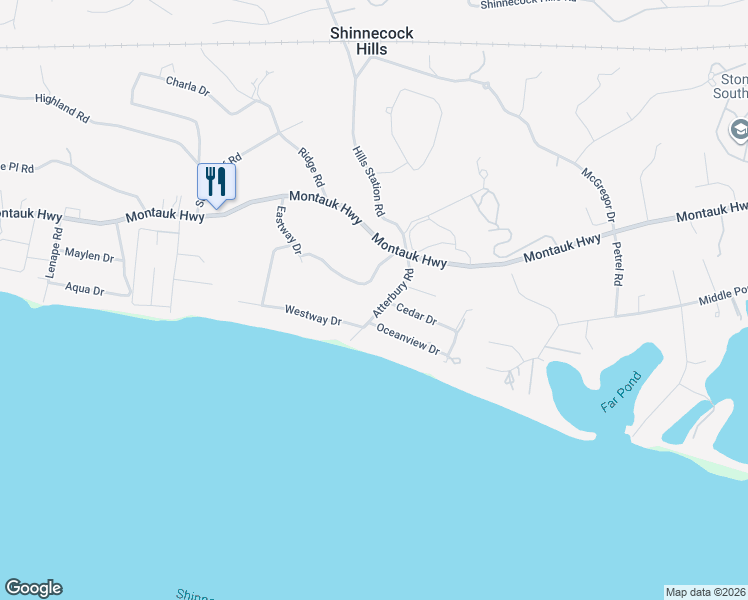 map of restaurants, bars, coffee shops, grocery stores, and more near 27 Atterbury Road in Southampton