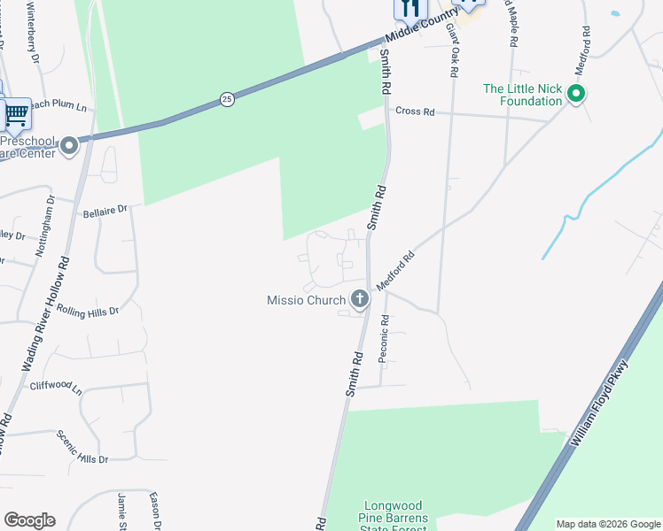 map of restaurants, bars, coffee shops, grocery stores, and more near 8 Ticonderoga Court in Ridge