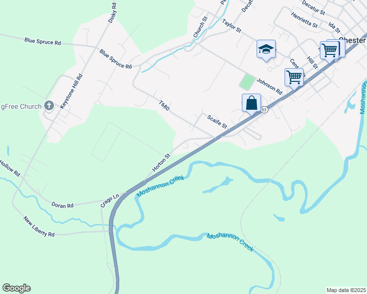 map of restaurants, bars, coffee shops, grocery stores, and more near 1826-1898 Walton Street in Philipsburg