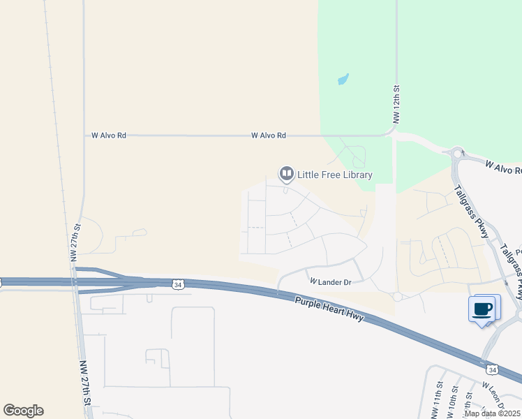 map of restaurants, bars, coffee shops, grocery stores, and more near 7149 Northwest 18th Street in Lincoln